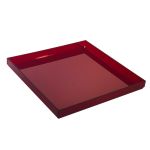10" x 10" x 1" Transparant Red Acrylic Tray